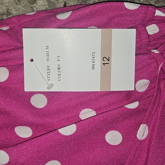 Maison Tara Pink Polka Dot Dress Size 12 NWT - Picture 3 of 11